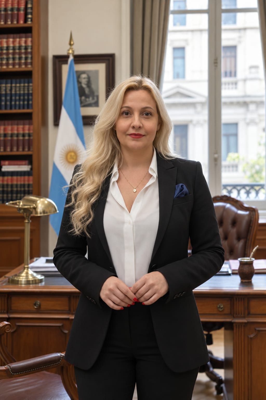 Dra. Rita Liliana Morrone, abogada fundadora de Morrone Abogados, de pie en su despacho de Av. Callao 420, Buenos Aires